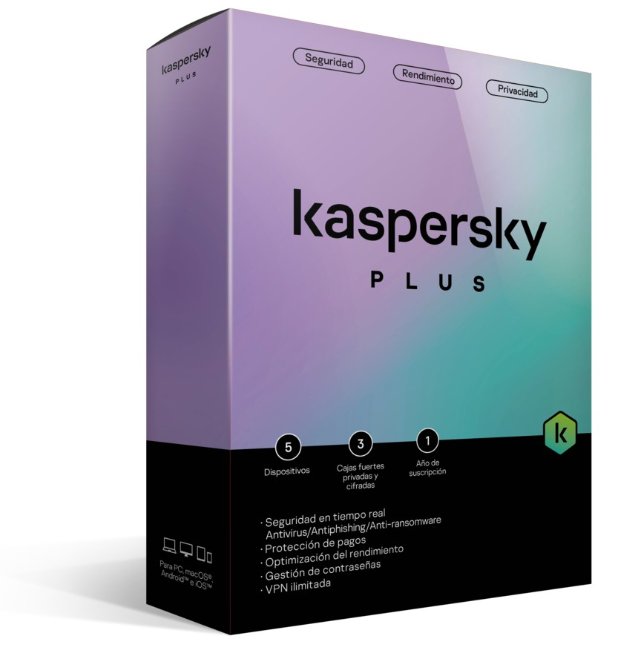 Kaspersky Plus 365 días - 5 Dispositivos.